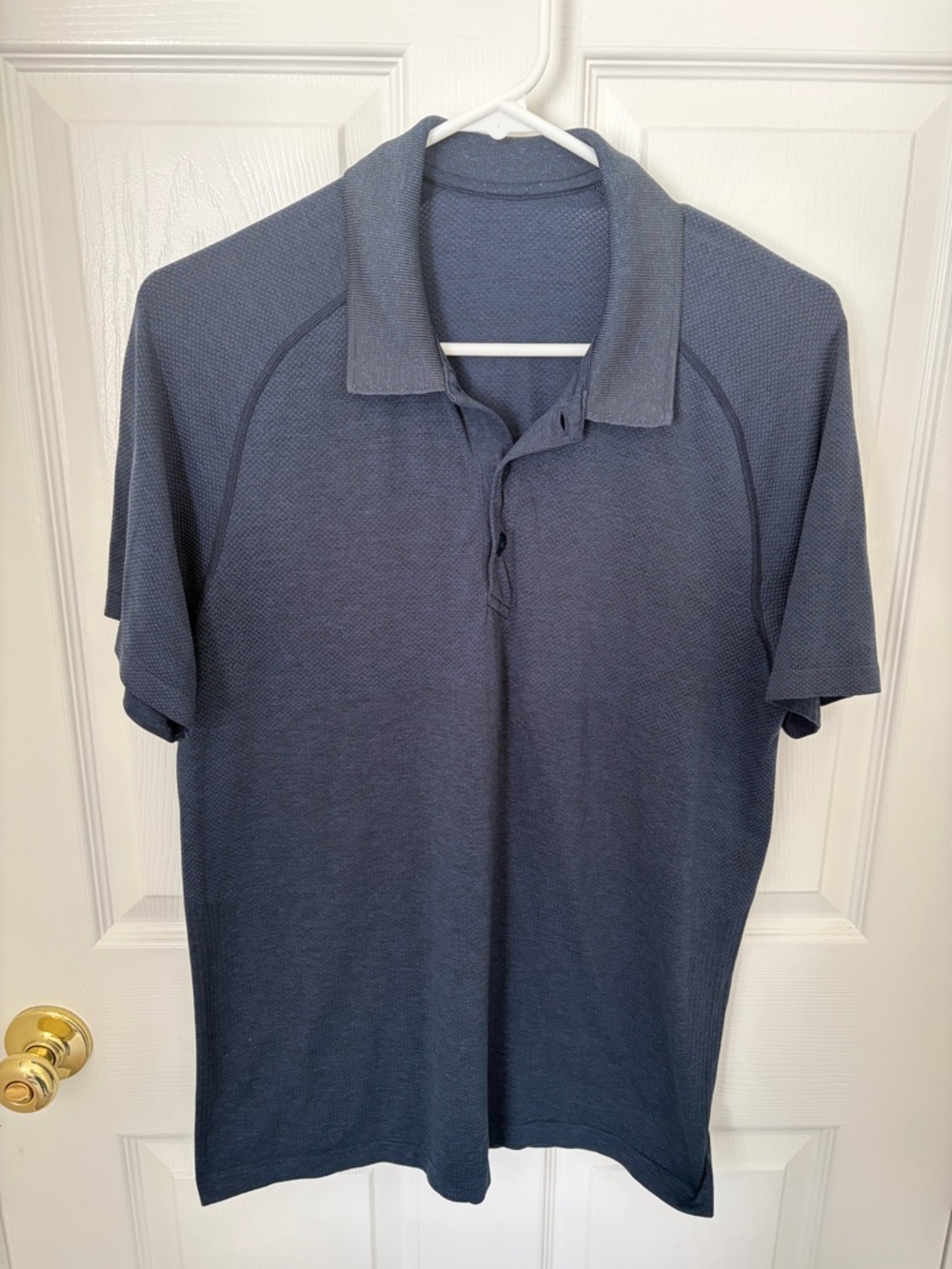 Lululemon Men's Short-Sleeve Polo Shirt in Navy Blue